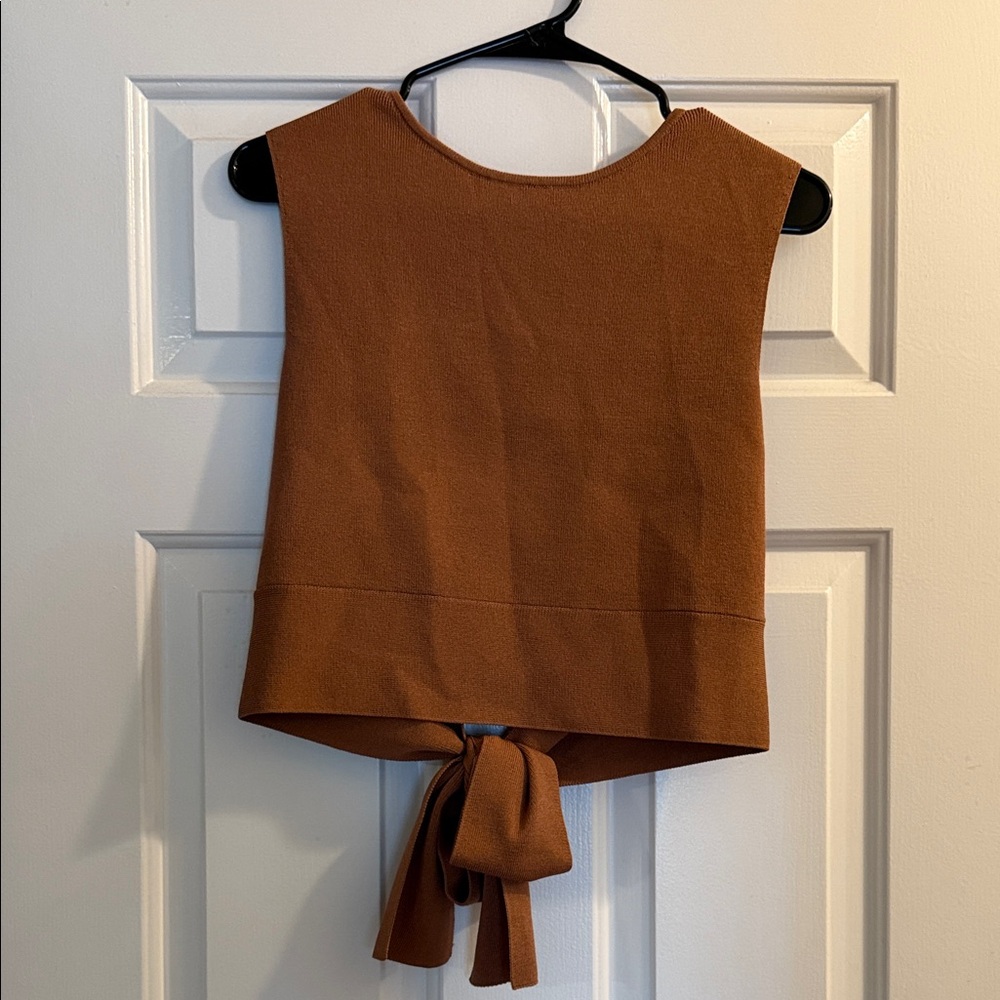 Wild Fable Brown Tie-Back Tank Top